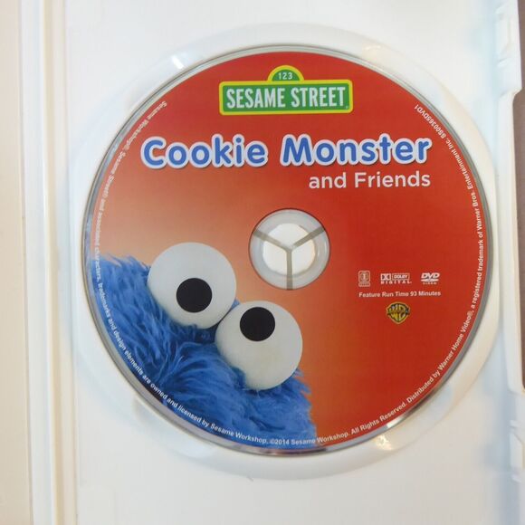 Sesame Street Big Bird and Cookie Monster Friends DVD + Grover & Elmo Plush Lot - Picture 3 of 16